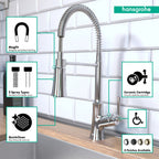 HANSGROHE 04792000 Joleena Semi-Pro Kitchen Faucet, 2-Spray, 1.75 GPM - Chrome