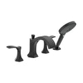 HANSGROHE 04817670 Locarno 4-Hole Roman Tub Set Trim with 1.75 GPM Handshower - Matte Black