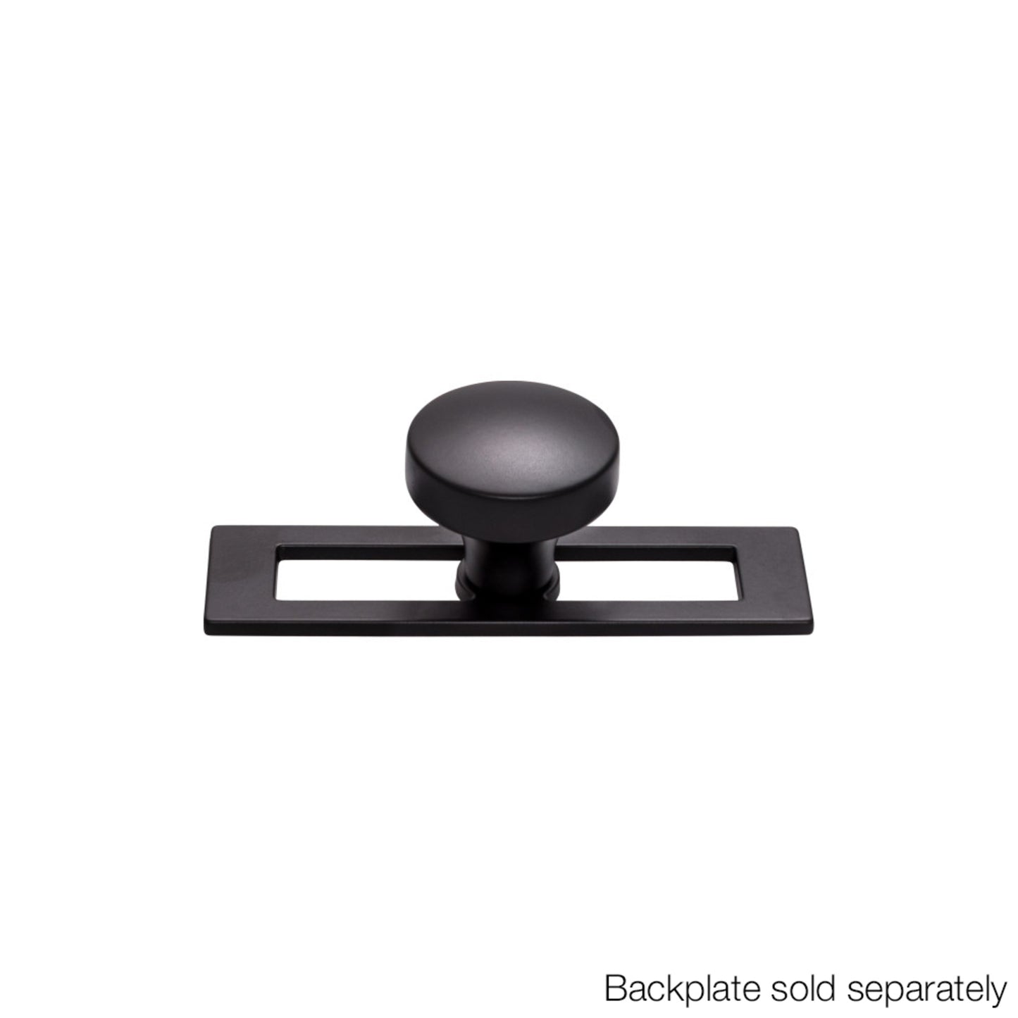 TOP KNOBS TK902BLK Kinney 1 1/2" Diameter Round Knob - Flat Black