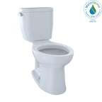 TOTO CST244EF#01 Entrada Two-Piece Elongated 1.28 Gpf Universal Height Toilet - Cotton White