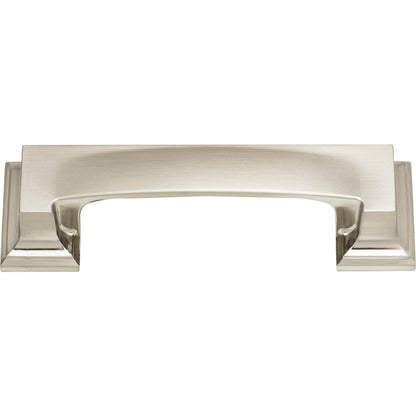 ATLAS 339-BRN Sutton Place 3" Center to Center Cup/Bin Pull - Brushed Nickel