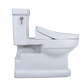 TOTO MW9743084CEFG#01 WASHLET+ Eco Guinevere Elongated 1.28 GPF Universal Height Toilet with C5 Bidet Seat , Cotton White