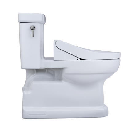 TOTO MW9743084CEFG#01 Washlet+ Eco Guinevere Elongated 1.28 Gpf Universal Height Toilet With C5 Bidet Seat - Cotton White