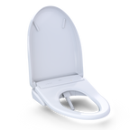 TOTO SW4724AT40#01 Washlet+ S7  Electronic Bidet Toilet Seat With Ewater+ Bowl And Wand Cleaning And Classic Lid - Cotton White