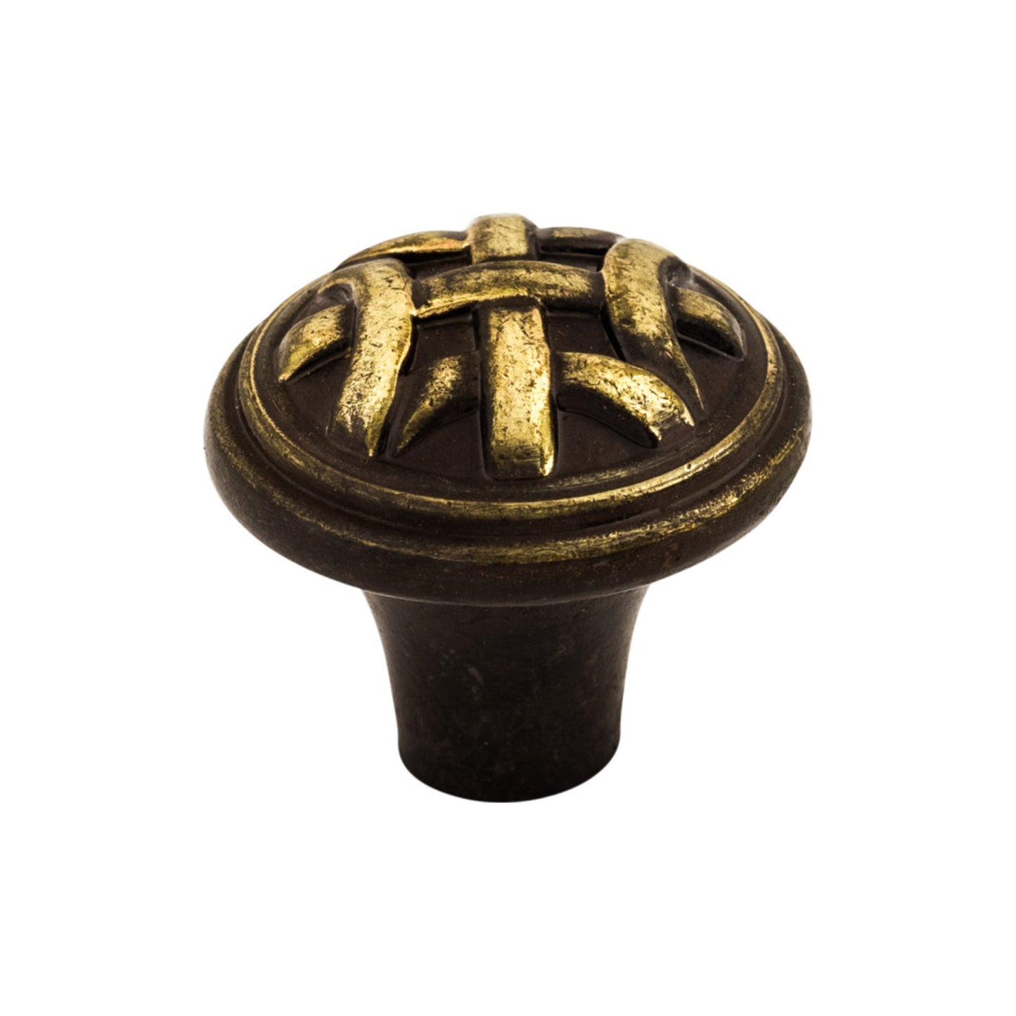 TOP KNOBS M166 Celtic 1" Diameter Round Knob - Dark Antique Brass