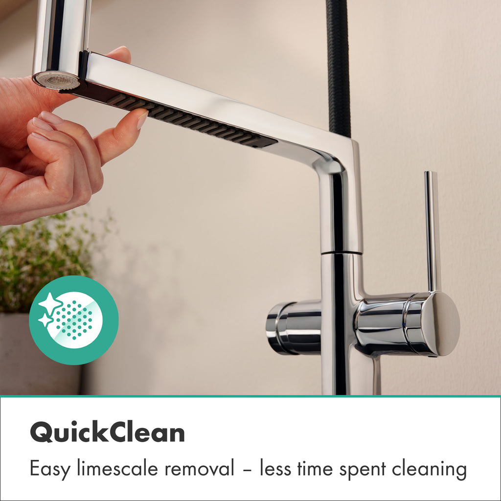 HANSGROHE 72861831 Talis N Semi-Pro PowderSpray Kitchen Faucet 1.75 GPM - Polished Nickel