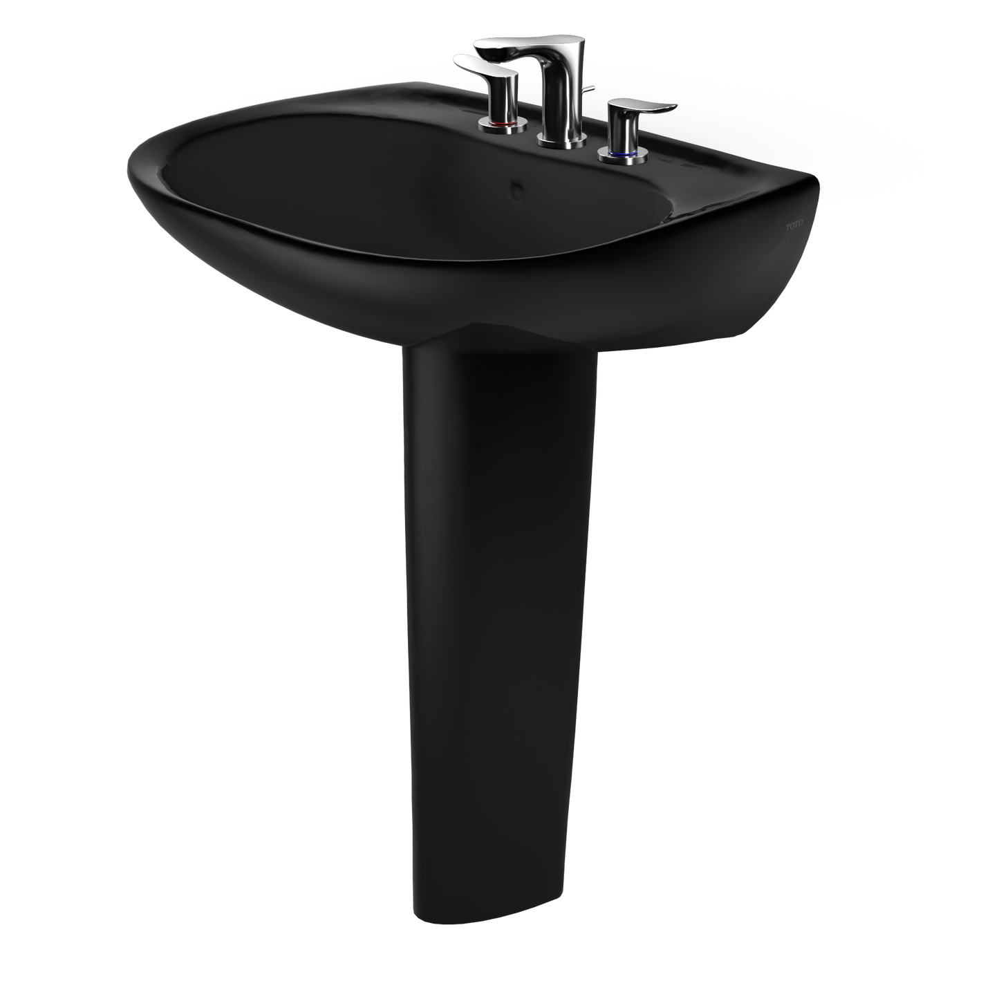 TOTO LPT242.8#51 Prominence Oval Basin Pedestal Bathroom Sink for8 inch Center Faucets , Ebony