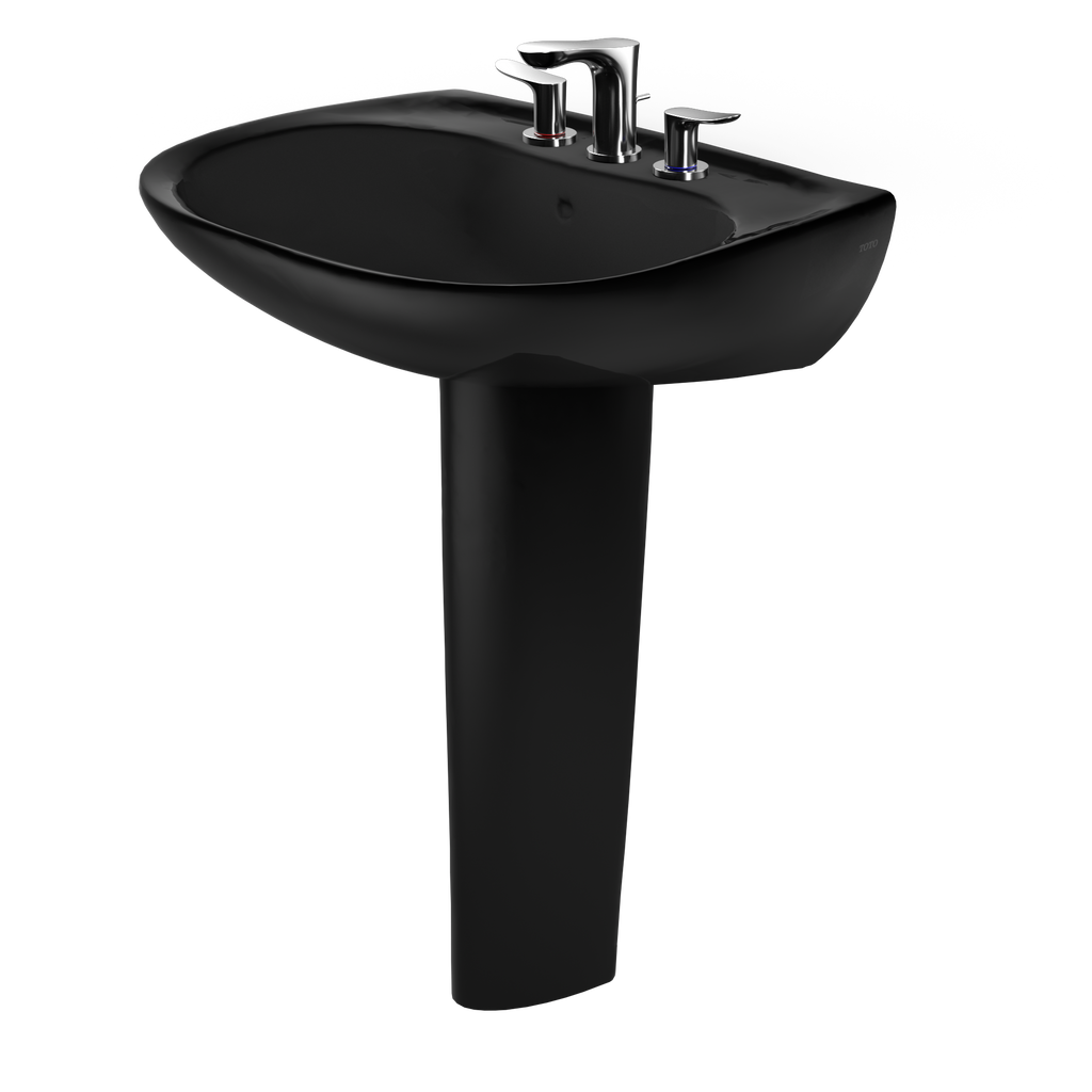 TOTO LPT242.8#51 Prominence Oval Basin Pedestal Bathroom Sink For8 Inch Center Faucets - Ebony