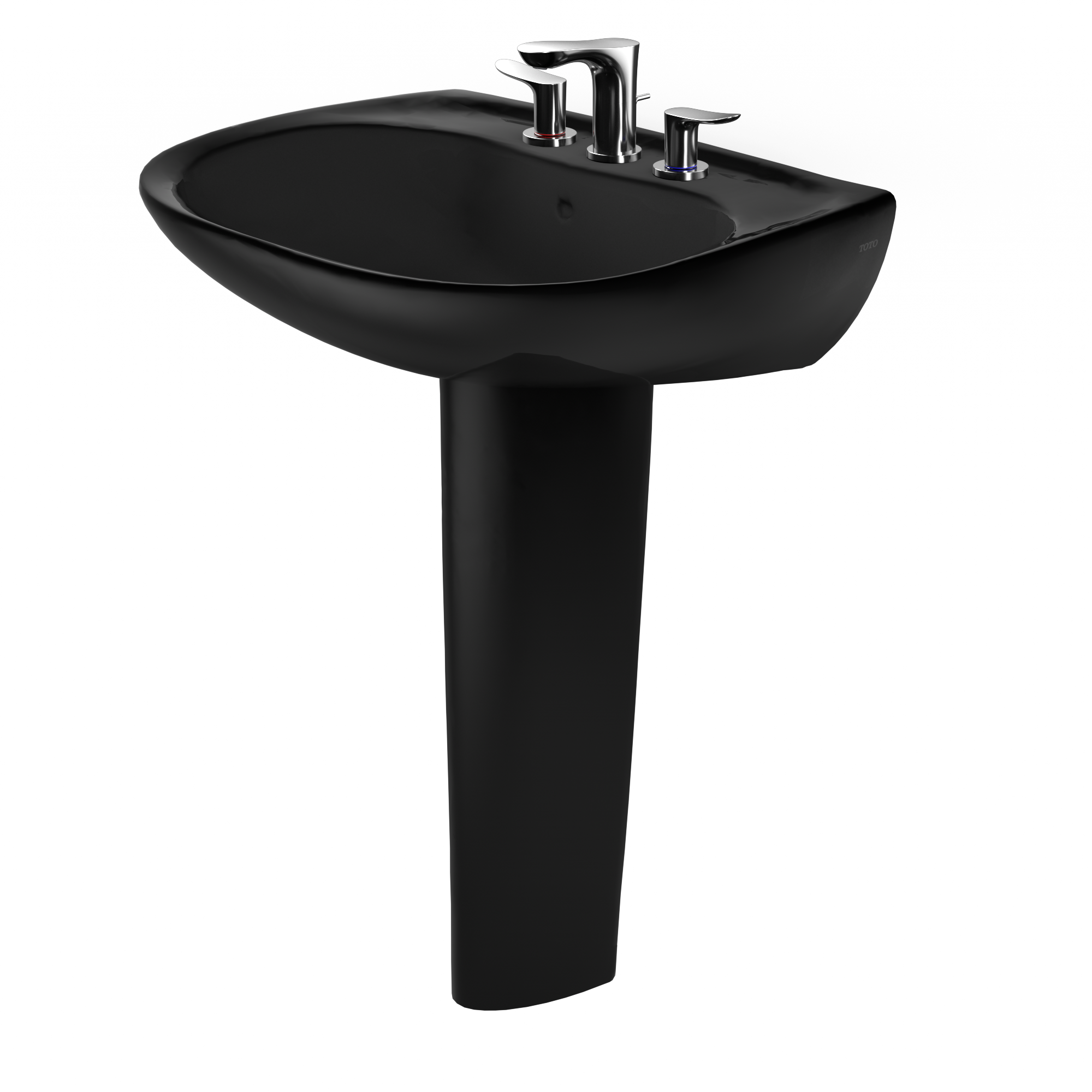 TOTO LPT242.8#51 Prominence Oval Basin Pedestal Bathroom Sink For8 Inch Center Faucets - Ebony