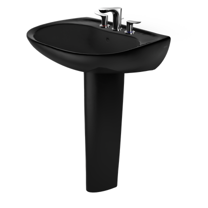 TOTO LPT242.8#51 Prominence Oval Basin Pedestal Bathroom Sink For8 Inch Center Faucets - Ebony