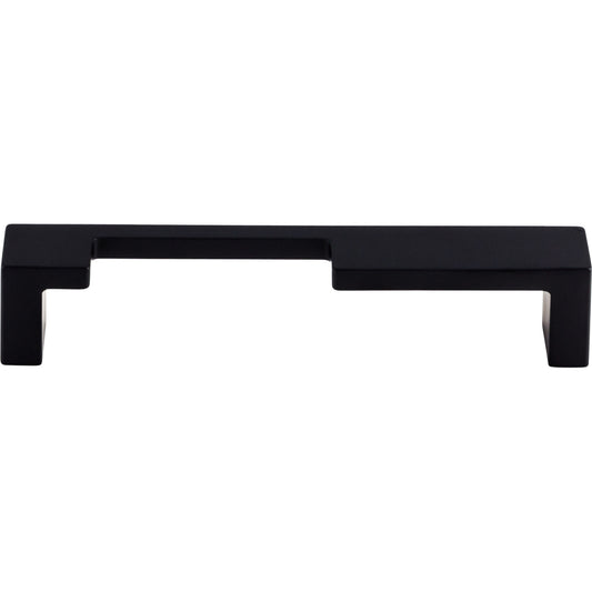 TOP KNOBS TK256BLK Modern Metro Notch Pull A 5" Center to Center Bar Pull - Flat Black