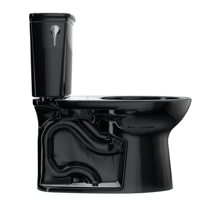 TOTO CST786CEF#51 Drake Transitional Two-Piece Elongated 1.28 Gpf Universal Height Tornado Flush Toilet - Ebony
