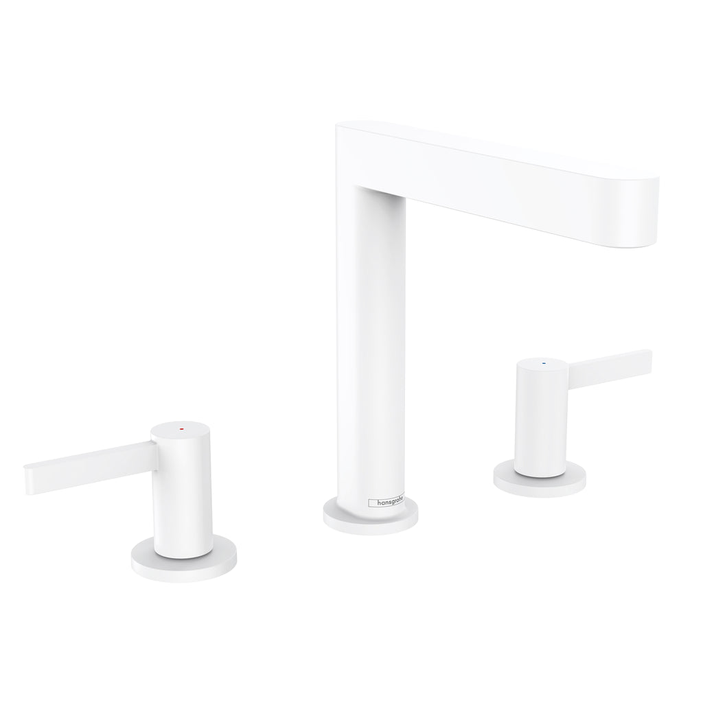 HANSGROHE 76034701 Finoris Wide-spread Faucet 160 with Pop-up Drain, 1.2 GPM - Matte White