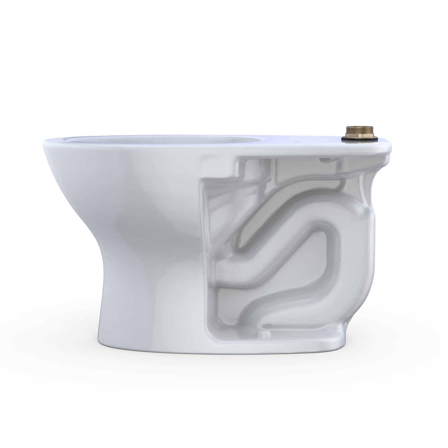 TOTO CT725CUFG#01 Tornado Flush Commercial Flushometer Floor-Mounted Universal Height Toilet With Cefiontect - Cotton White