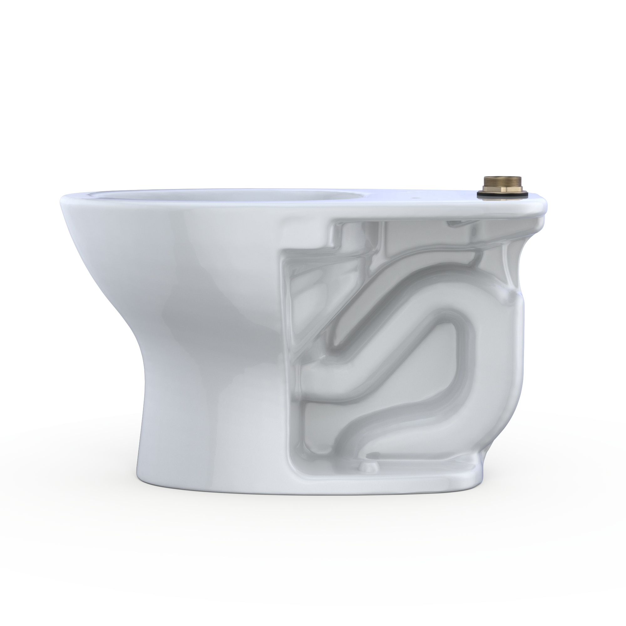 TOTO CT725CUFG#01 Tornado Flush Commercial Flushometer Floor-Mounted Universal Height Toilet With Cefiontect - Cotton White
