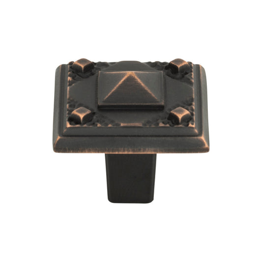 ATLAS 257-VB Craftsman 1 1/4" Length Square Knob , Venetian Bronze