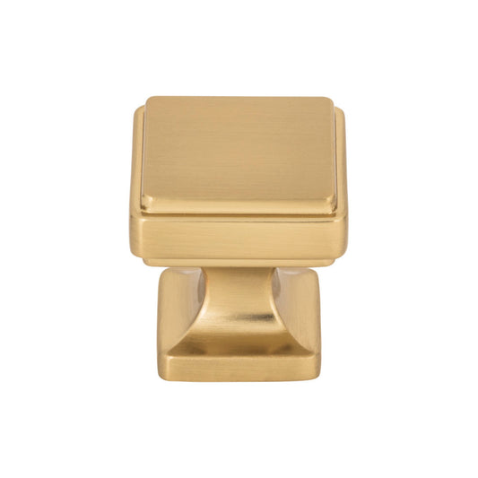ATLAS A200-WB Kate 1 1/8" Length Square Knob - Warm Brass