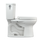 TOTO MS454124CUFG#11 Drake II 1G Two-Piece Elongated 1.0 GPF Universal Height Toilet with CEFIONTECT and SS124 SoftClose Seat , Colonial White