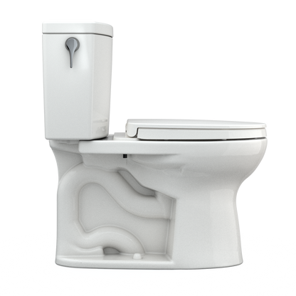 TOTO MS454124CUFG#11 Drake Ii 1G Two-Piece Elongated 1.0 Gpf Universal Height Toilet With Cefiontect And Ss124 Softclose Seat - Colonial White