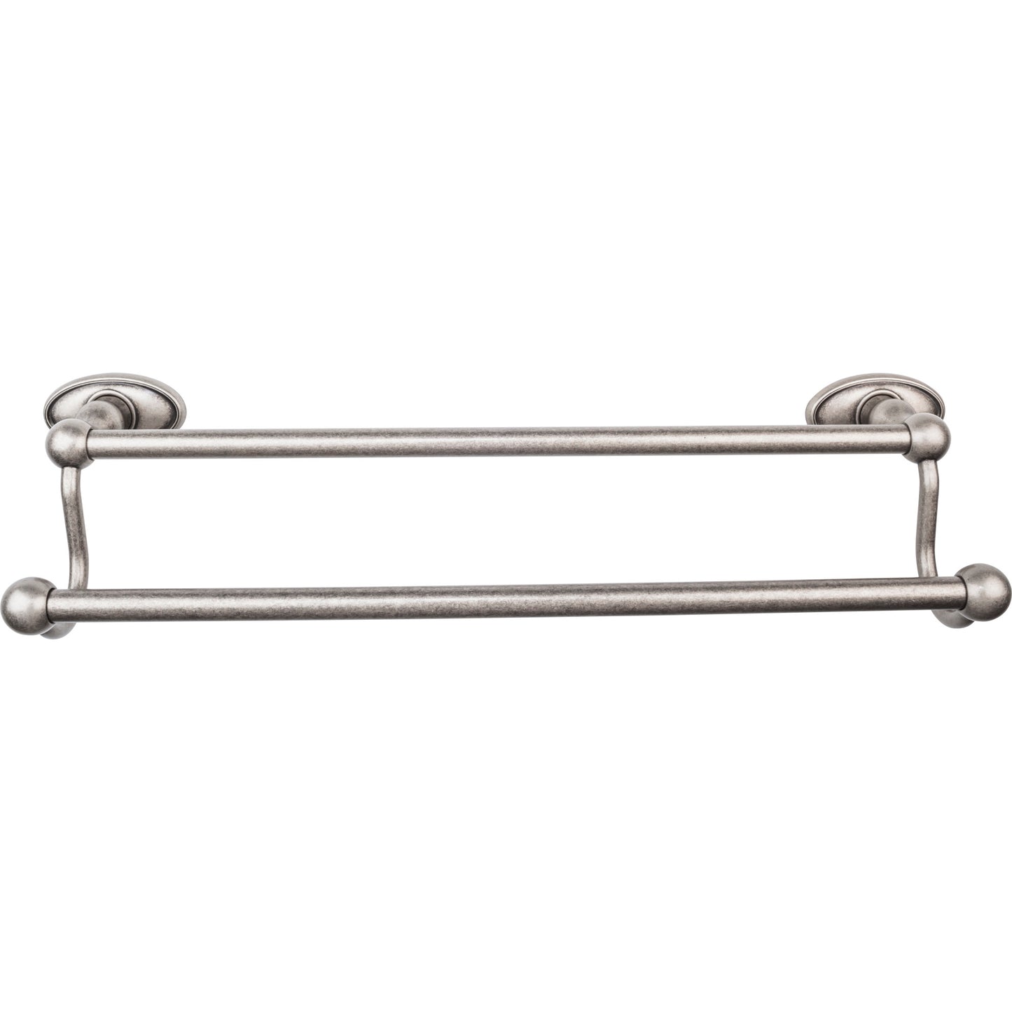 TOP KNOBS ED7APC TOP BATH (R) Edwardian Bath Double 20 1/2" Wall Mounted Towel Bar - Antique Pewter