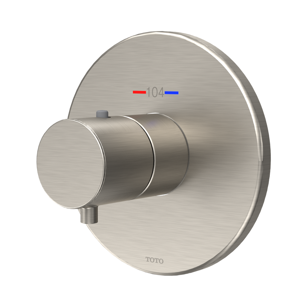 TOTO TBV01406U#BN Round Thermostatic Mixing Valve Shower Trim - Brushed Nickel