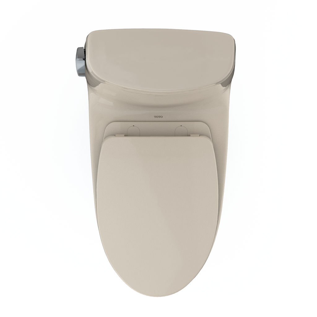 TOTO MS604124CEFG#03 Ultramax Ii One-Piece Elongated 1.28 Gpf Universal Height Toilet With Cefiontect And Ss124 Softclose Seat - Bone