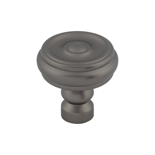 TOP KNOBS TK882AG Brixton Button 1 1/4" Diameter Round Knob - Ash Gray