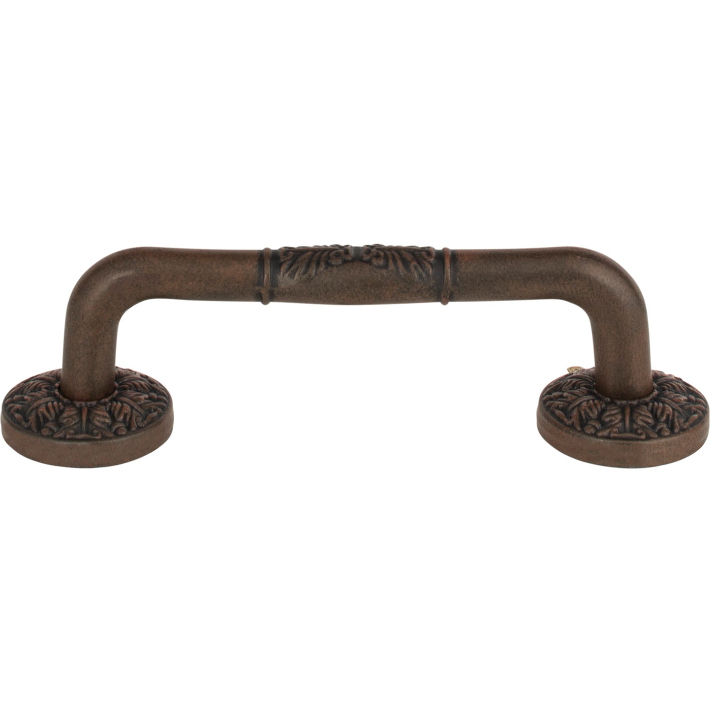 ATLAS 264-R Hammered Medallion 3" Center to Center Bar Pull , Rust