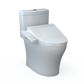 TOTO MW6463074CEMFGN#01 WASHLET+ Aquia IV One-Piece Elongated Dual Flush 1.28 and 0.9 GPF Toilet and WASHLET C2 Bidet Seat , Cotton White