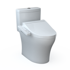 TOTO MW6463074CEMFGN#01 Washlet+ Aquia Iv One-Piece Elongated Dual Flush 1.28 And 0.9 Gpf Toilet And Washlet C2 Bidet Seat - Cotton White