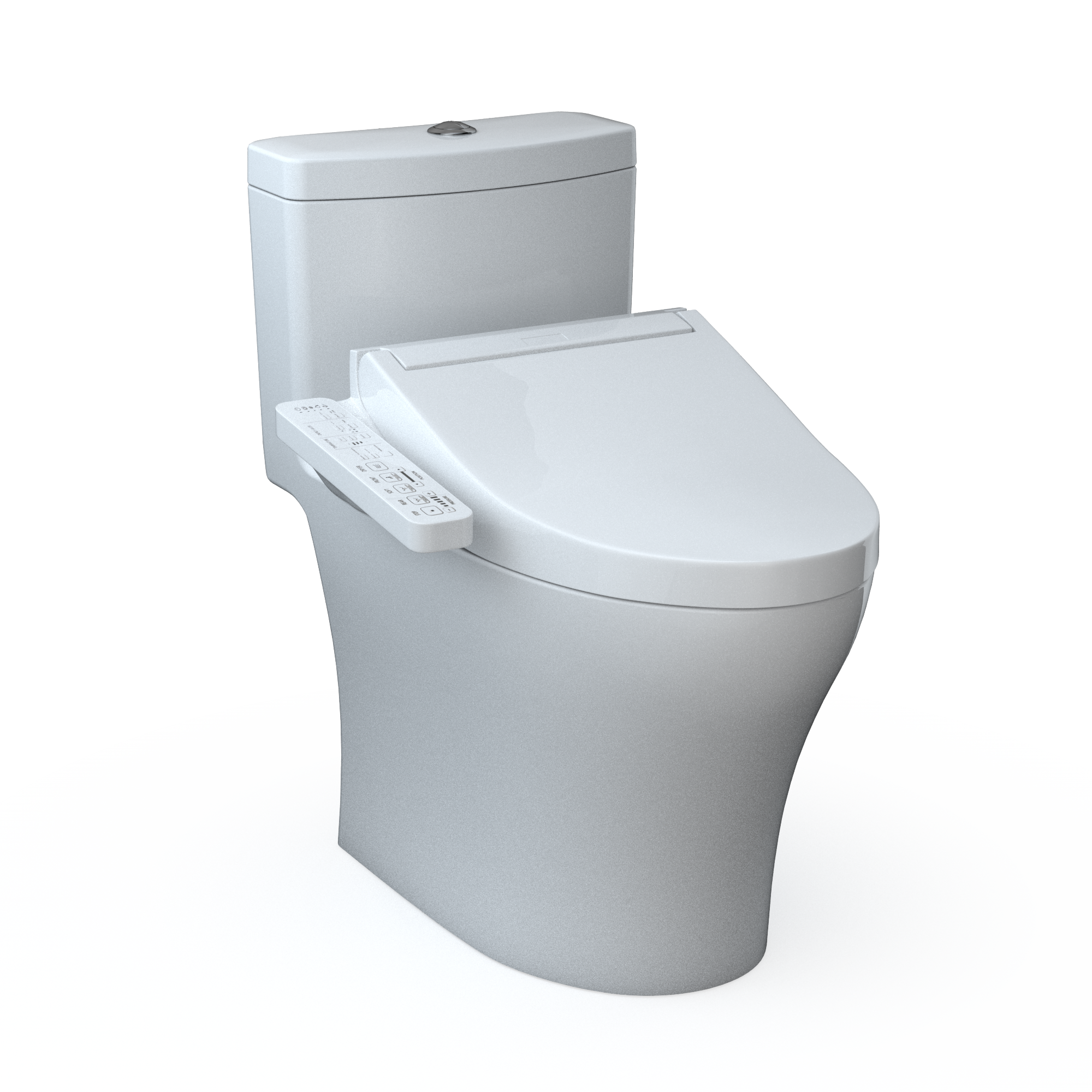 TOTO MW6463074CEMFGN#01 Washlet+ Aquia Iv One-Piece Elongated Dual Flush 1.28 And 0.9 Gpf Toilet And Washlet C2 Bidet Seat - Cotton White