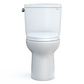 TOTO MS776124CSFG#01 Drake Two-Piece Elongated 1.6 GPF Universal Height TORNADO FLUSH Toilet with CEFIONTECT and SoftClose Seat , Cotton White