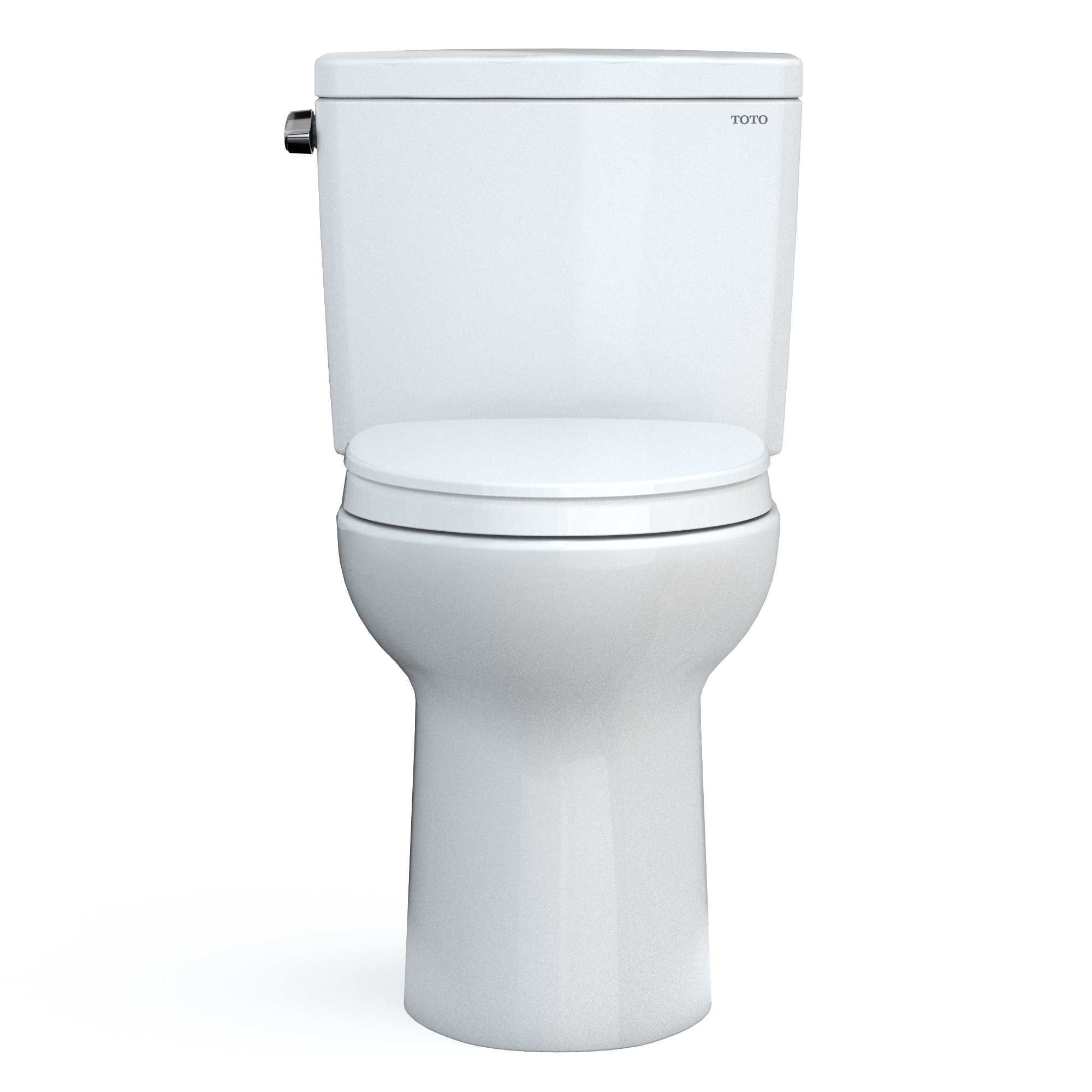 TOTO MS776124CSFG#01 Drake Two-Piece Elongated 1.6 Gpf Universal Height Tornado Flush Toilet With Cefiontect And Softclose Seat - Cotton White