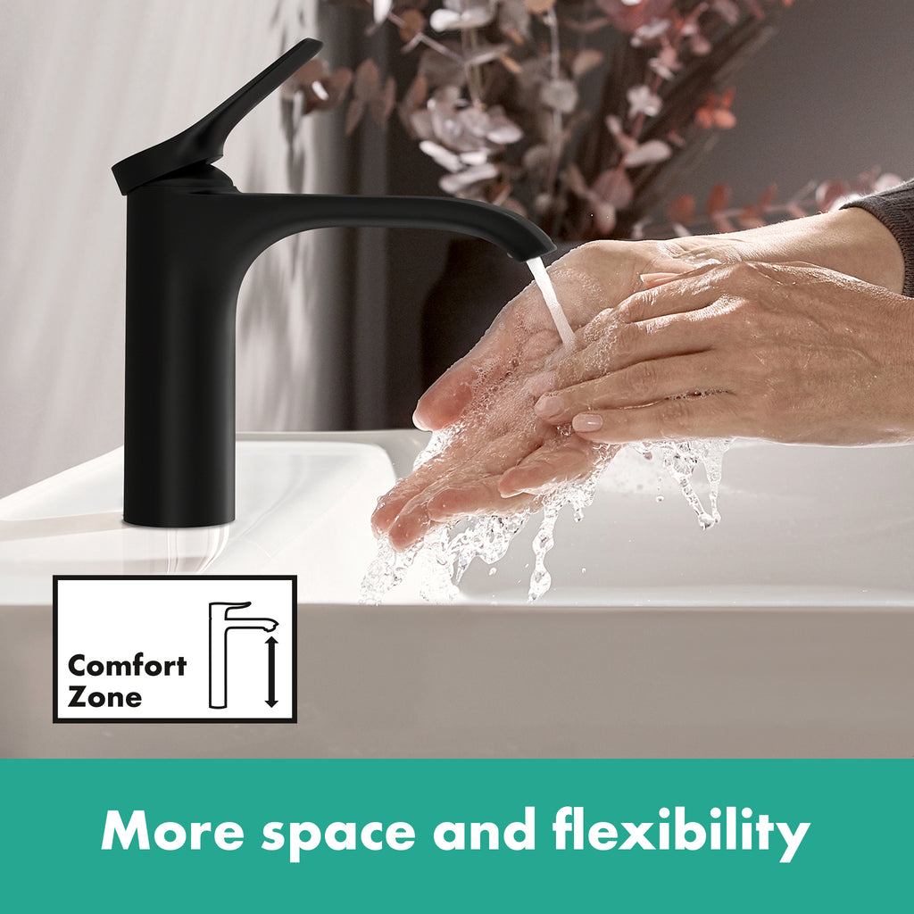 HANSGROHE 75033671 Vivenis Widespread Faucet 95 with Pop-UP Drain, 1.2 GPM - Matte Black
