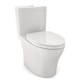 TOTO MS446124CEMGN#11 Aquia IV WASHLET+ Two-Piece Elongated Dual Flush 1.28 and 0.9 GPF Toilet with CEFIONTECT , Colonial White