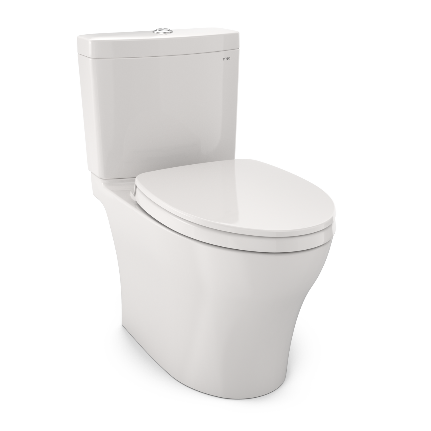 TOTO MS446124CEMGN#11 Aquia IV WASHLET+ Two-Piece Elongated Dual Flush 1.28 and 0.9 GPF Toilet with CEFIONTECT , Colonial White