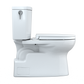 TOTO MS474124CUFG#01 Vespin II 1G Two-Piece Elongated 1.0 GPF Universal Height Toilet with CEFIONTECT and SS124 SoftClose Seat , Cotton White