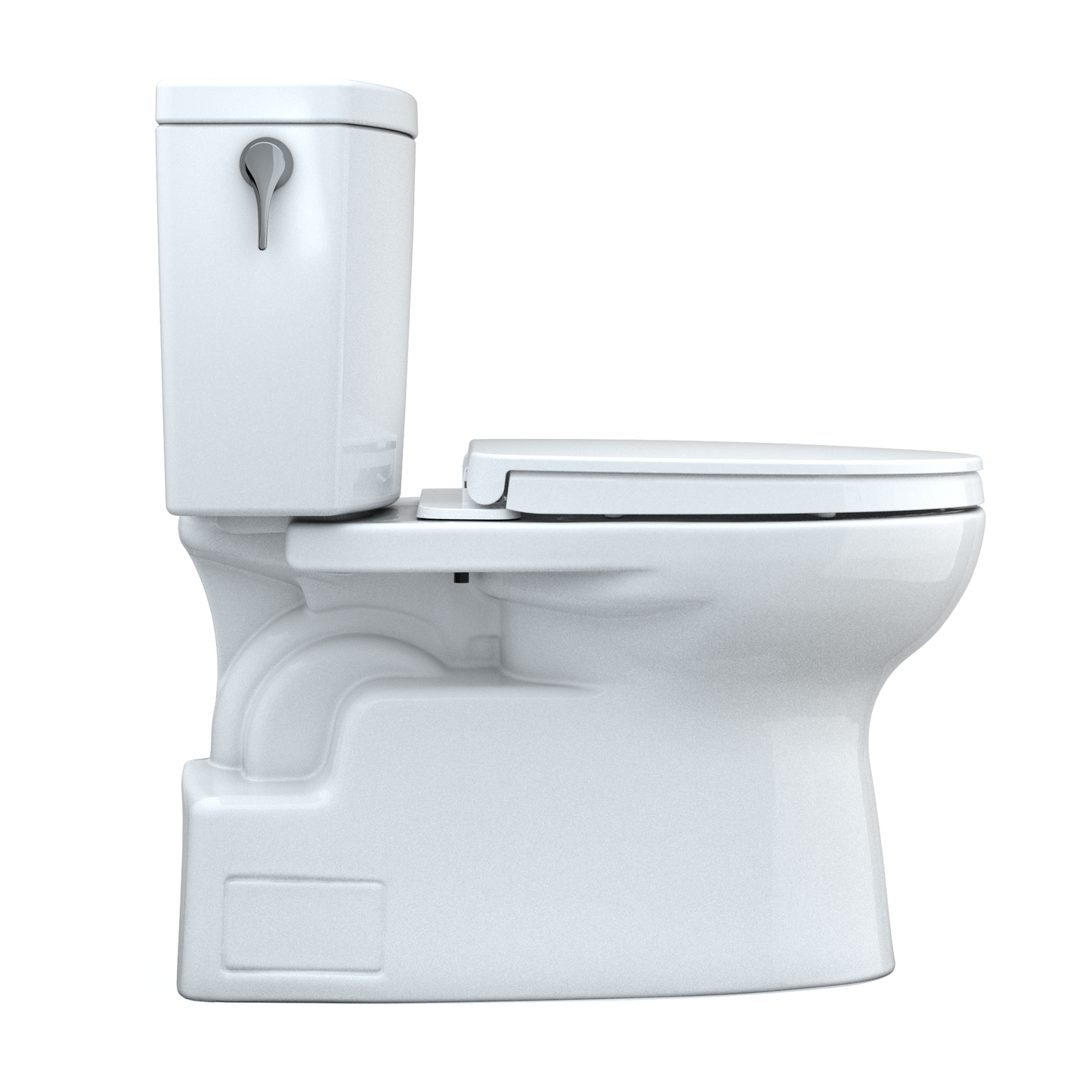 TOTO MS474124CUFG#01 Vespin II 1G Two-Piece Elongated 1.0 GPF Universal Height Toilet with CEFIONTECT and SS124 SoftClose Seat , Cotton White