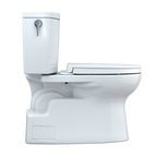 TOTO MS474124CUFG#01 Vespin Ii 1G Two-Piece Elongated 1.0 Gpf Universal Height Toilet With Cefiontect And Ss124 Softclose Seat - Cotton White