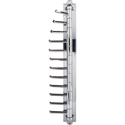 HARDWARE RESOURCES 357T-PC Polished Chrome 12-Hook Cascading Tie Organizer - Polished Chrome