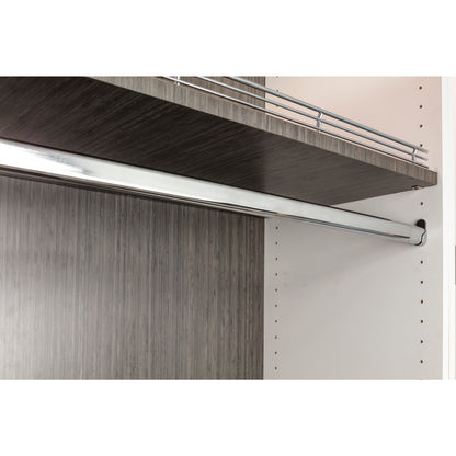 HARDWARE RESOURCES 153012CH-80 80 Chrome 19/32"x1-3/16"x12' Oval Steel Closet Rods - Chrome