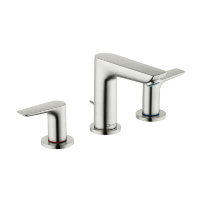 HANSGROHE 71733821 Talis E Widespread Faucet 150 with Pop-Up Drain, 1.2 GPM - Brushed Nickel