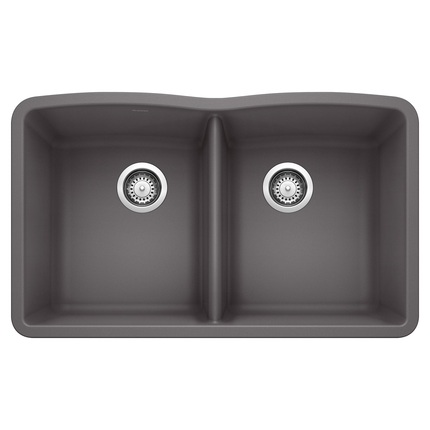 BLANCO 441470 Diamond Diamond SILGRANIT 32" 50/50 Double Bowl Undermount Kitchen Sink - Cinder in Cinder