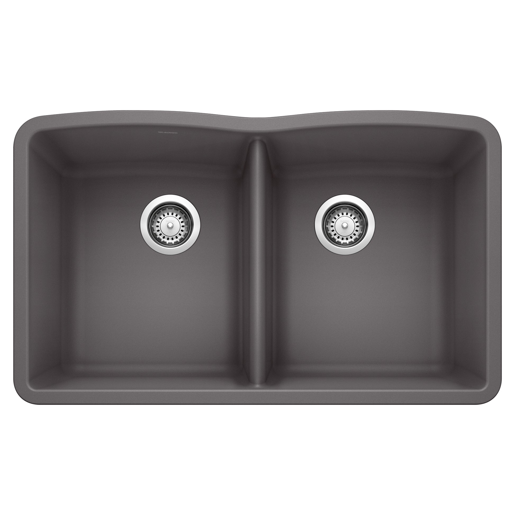 BLANCO 441470 Diamond Diamond SILGRANIT 32" 50/50 Double Bowl Undermount Kitchen Sink - Cinder in Cinder