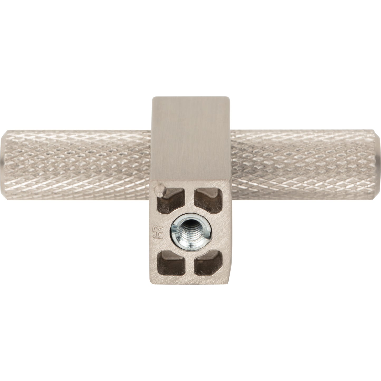 JEFFREY ALEXANDER 498T-SN Larkin Knurled 2-3/8" Length Bar Knob - Satin Nickel