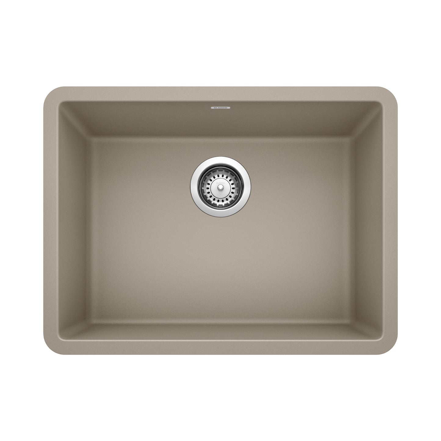 BLANCO 522417 Precis Precis SILGRANIT 24" Single Bowl Undermount Kitchen Sink - Truffle in Truffle