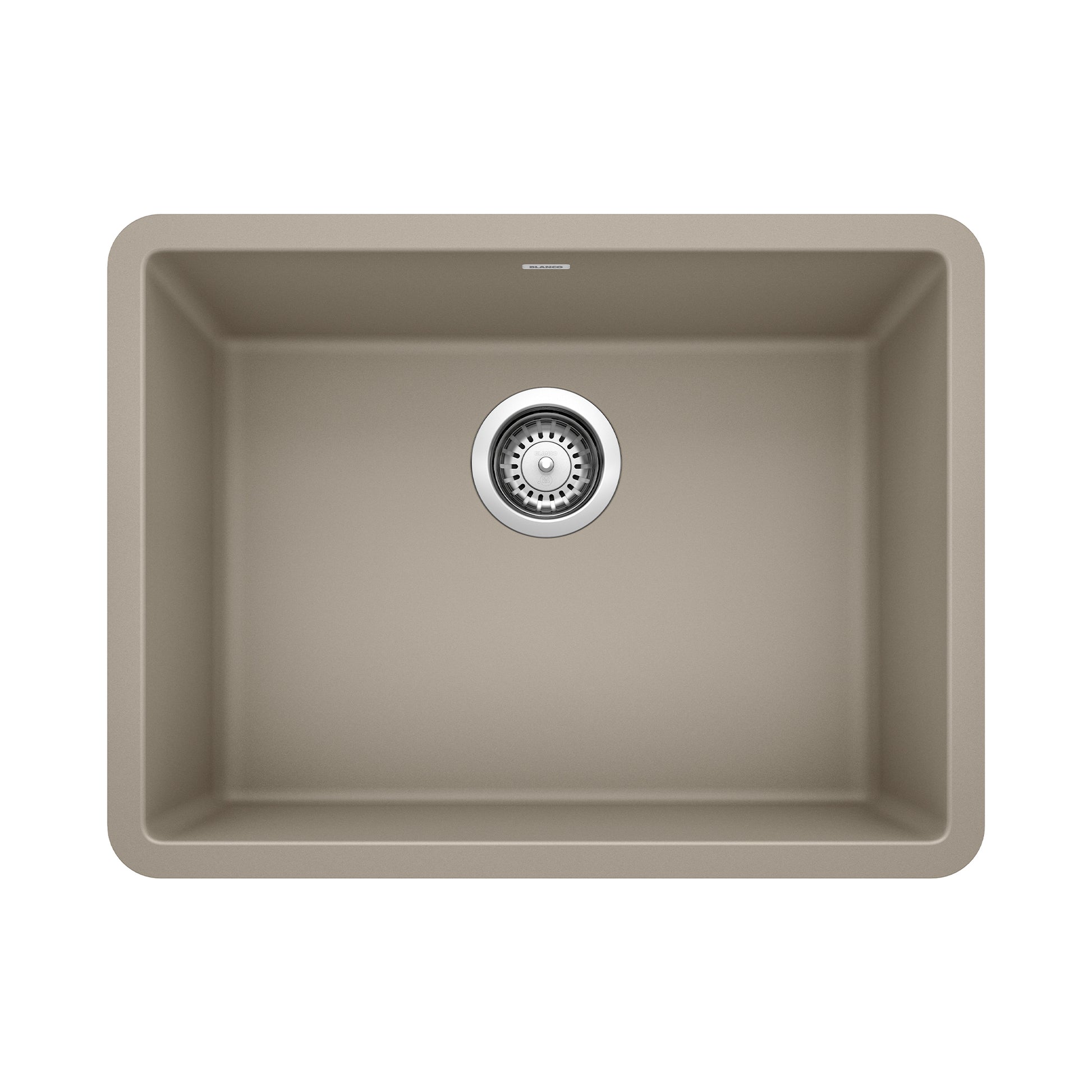 BLANCO 522417 Precis Precis SILGRANIT 24" Single Bowl Undermount Kitchen Sink - Truffle in Truffle