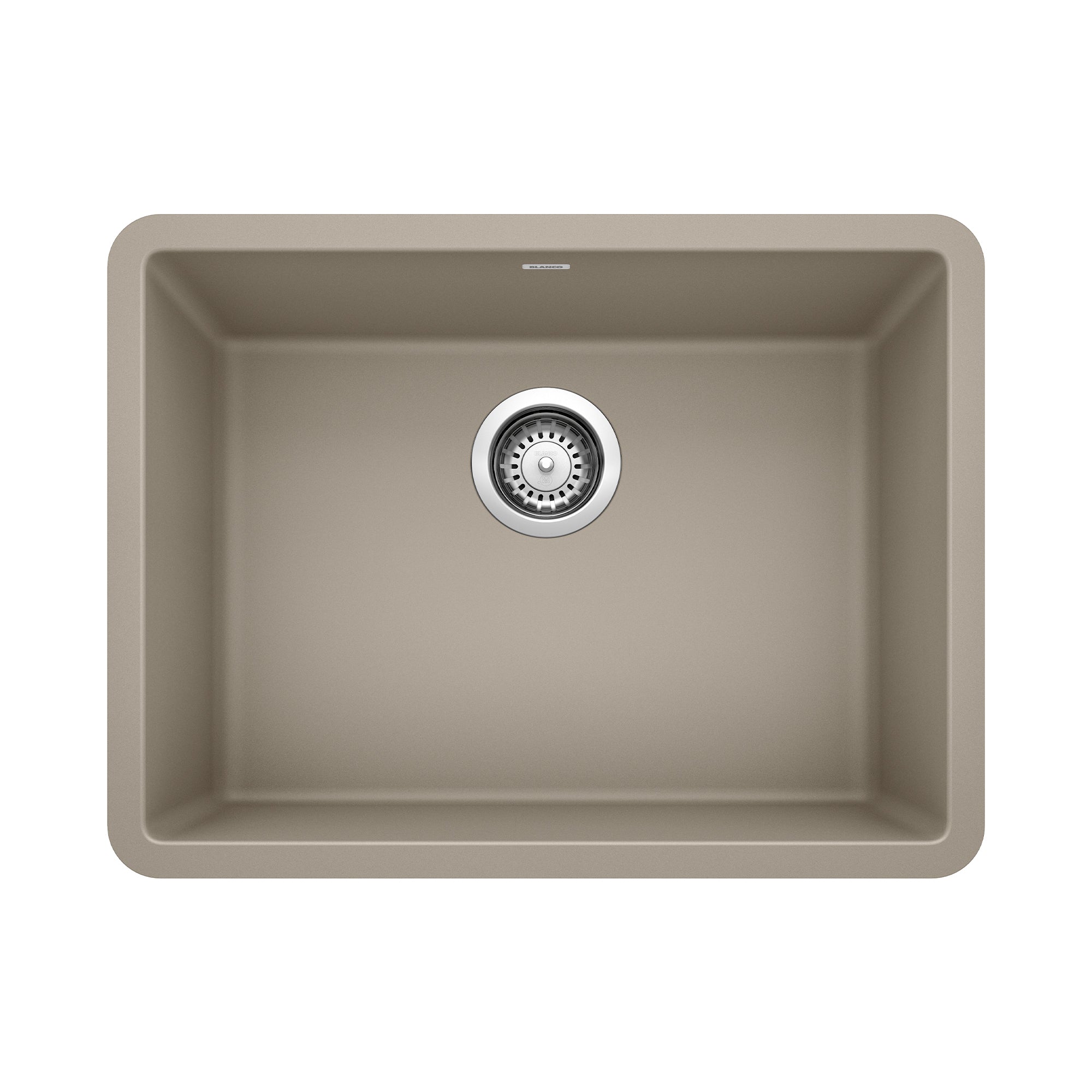 BLANCO 522417 Precis Precis SILGRANIT 24" Single Bowl Undermount Kitchen Sink - Truffle in Truffle