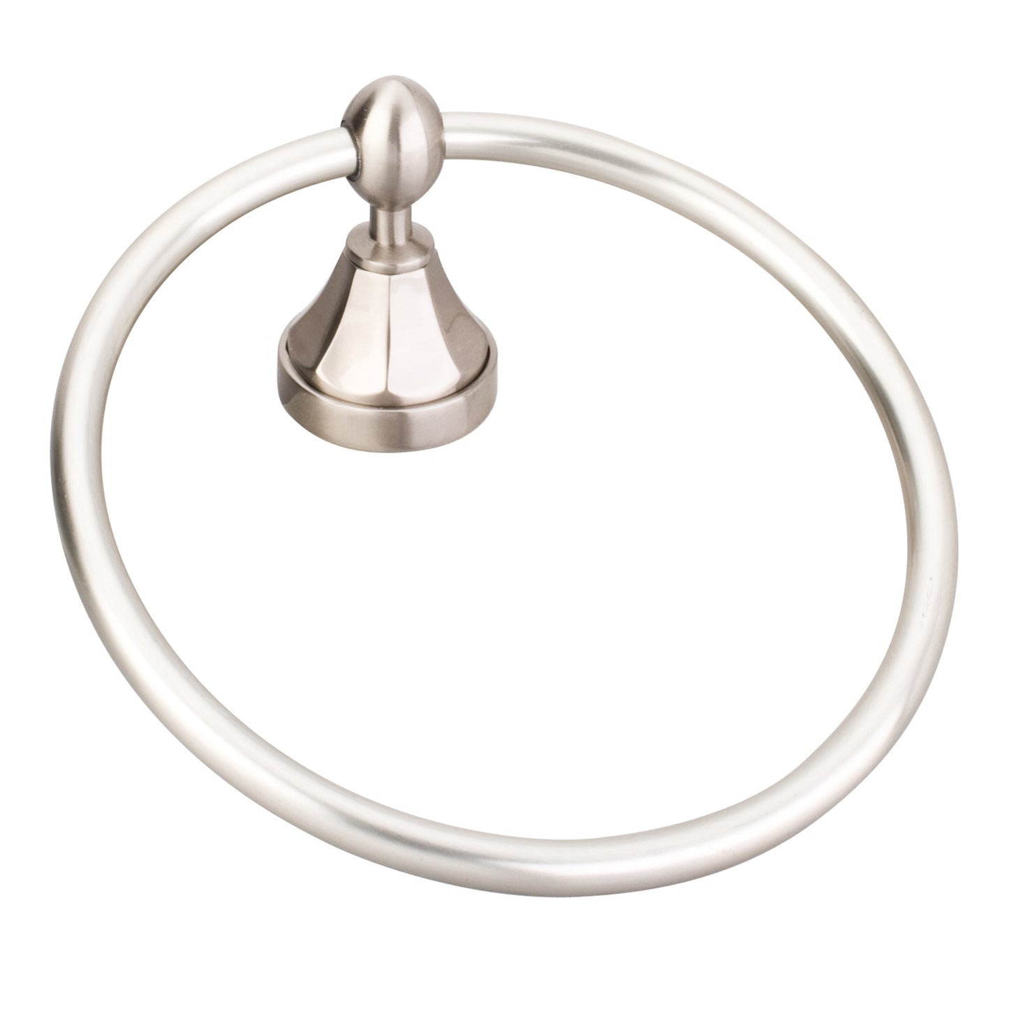 ELEMENTS BHE3-06SN-R Newbury Satin Nickel Towel Ring - Retail Packaged , Satin Nickel