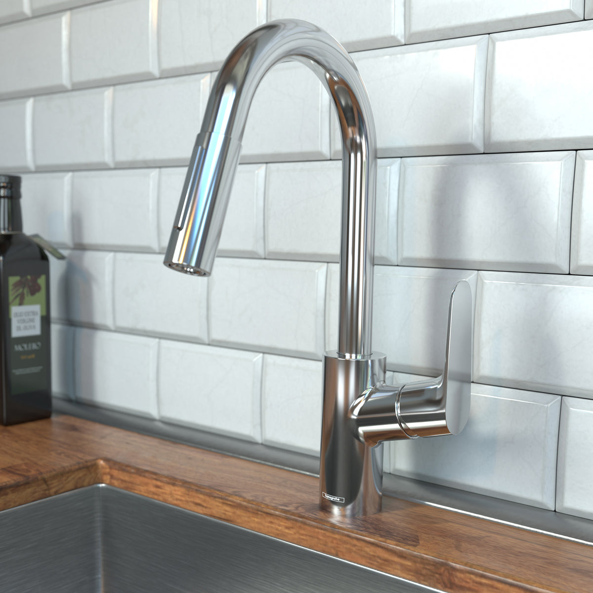 HANSGROHE 04506001 Focus Prep Kitchen Faucet, 2-Spray Pull-Down, 1.75 GPM - Chrome